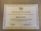 Op. Dr. Oktay Altun Kadın Hastalıkları ve Doğum sertifikası