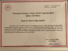 Prof. Dr. Doğa Seçkin Kadın Hastalıkları ve Doğum sertifikası