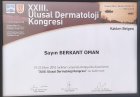 Uzm. Dr. Berkant Oman Dermatoloji sertifikası