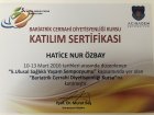 Uzm. Dyt. Hatice Nur Özbay Diyetisyen sertifikası