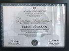Dt. Erdal Türkkan Diş Hekimi sertifikası