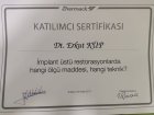 Dt. Erkut Küp Diş Hekimi sertifikası