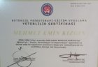 Klinik Psikolog  Mehmet Emin Kızgın Psikoloji sertifikası