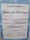 Uzman Dil ve Konuşma Terapisti Ramazan Karakaya Dil Konuşma Bozuklukları sertifikası