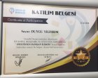 Dyt. Duygu Yıldırım Sökmen Diyetisyen sertifikası