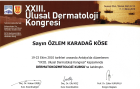 Doç. Dr. Özlem Karadağ Köse Dermatoloji sertifikası