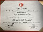 Uzm. Psk. Ayşegül Sabuncu Psikoloji sertifikası