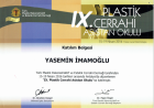Op. Dr. Yasemin İmamoğlu Plastik Rekonstrüktif ve Estetik Cerrahi sertifikası