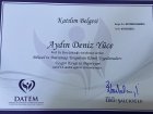 Uzm. Psk. Dan. Aydın Deniz Yüce Psikoloji sertifikası