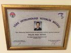 Prof. Dr. Onur KONUK Göz Hastalıkları sertifikası