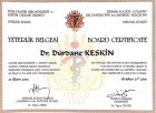 Op. Dr. Dürdane Keskin Plastik Rekonstrüktif ve Estetik Cerrahi sertifikası