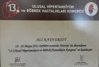 Uzm. Dr. Ali Kaya Ersoy Dahiliye - İç Hastalıkları sertifikası