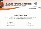 Op. Dr. Mustafa Dinç Kadın Hastalıkları ve Doğum sertifikası