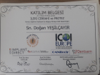Dt. Doğan Yeşilçayır Diş Hekimi sertifikası