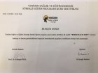 Uzm. Kl. Psk. Burçin Deniz Psikoloji sertifikası