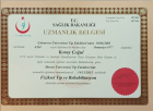 Uzm. Dr. Koray Çoğul Fiziksel Tıp ve Rehabilitasyon sertifikası