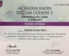Dr. Öğr. Üyesi Hediye Dağdeviren Kadın Hastalıkları ve Doğum sertifikası
