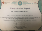 Uzm. Dr. Osman Adıgüzel Fiziksel Tıp ve Rehabilitasyon sertifikası