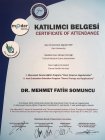 Uzm. Dr. M.Fatih Somuncu Medikal Estetik Tıp Doktoru sertifikası