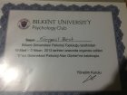 Uzm. Kl. Psk. Gonca Barut Psikoloji sertifikası