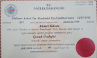 Prof. Dr. Ahmet Güven Çocuk Cerrahisi sertifikası