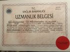 Op. Dr. Dilek Alihanoğlu Kadın Hastalıkları ve Doğum sertifikası