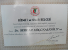 Op. Dr. Serdar Küçükalioğlu Genel Cerrahi sertifikası