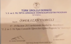 Op. Dr. Ömer Ozan Yıldızlı Üroloji sertifikası