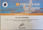 Uzm. Dr. Nishana Zakharova Nöroloji (Beyin ve Sinir Hastalıkları) sertifikası