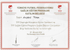 Uzm. Dr. Ayşen Türk Spor Hekimliği sertifikası