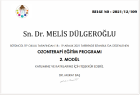 Uzm. Dr. Melis Dülgeroğlu Geleneksel ve Tamamlayıcı Tıp sertifikası