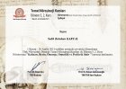 Op. Dr. Batuhan Kartal Beyin ve Sinir Cerrahisi sertifikası