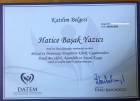 Psk. Hatice Başak Yazıcı Psikoloji sertifikası