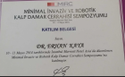 Doç. Dr. Erhan Kaya Kalp Damar Cerrahisi sertifikası