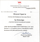 Op. Dr. Meryem Ceyhan Kadın Hastalıkları ve Doğum sertifikası