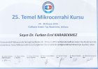 Prof. Dr. Furkan Erol Karabekmez Plastik Rekonstrüktif ve Estetik Cerrahi sertifikası
