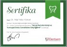 Dr. Hilal Yıldız Yüksel Diş Hekimi sertifikası