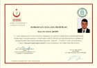 Doç. Dr. Kenan Şener Geleneksel ve Tamamlayıcı Tıp sertifikası