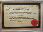 Uzm. Dt. Onur Özcan Diş Hekimi sertifikası