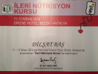 Uzm. Dyt. Dilşat Baş Diyetisyen sertifikası