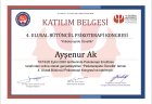 Psk. Dan. Ayşenur Ak Psikolojik Danışman sertifikası