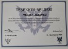 Uzm. Kl. Psk. Mehmet Arseven Psikoloji sertifikası