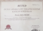 Psk. Dan. Deniz Gelmedi Psikolojik Danışman sertifikası