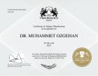 Dr. Muhammet Özgehan Medikal Estetik Tıp Doktoru sertifikası