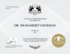 Dr. Muhammet Özgehan Medikal Estetik Tıp Doktoru sertifikası