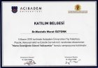 Op. Dr. Mustafa Murat Öztürk Plastik Rekonstrüktif ve Estetik Cerrahi sertifikası