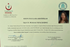 Uzm. Dr. Münevver Fatma Şaşmaz Fiziksel Tıp ve Rehabilitasyon sertifikası