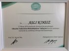 Uzm. Dyt. Aslı Kınsız Diyetisyen sertifikası