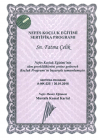 Uzm. Kl. Psk. Fatma Çelik Psikoloji sertifikası