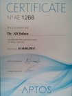 Uzm. Dr. Ali Şahan Dermatoloji sertifikası